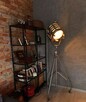 Lampa duża loft podłogowa filmowa teatralna PRL 1963 r - 6