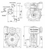 Silnik spalinowy diesel WEIMA WM186FBE-Z88 10.5KM - 11