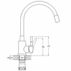 Bateria kuchenna elastyczna gięta wylewka Czarny / inox Nowa - 2