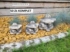 żaby ogrodowe komplet żab żabki z gipsu dekoracja - 7