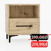 Szafka nocna z szufladą i oświetleniem LED Dąb Artisan - 3