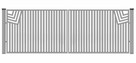 Brama typ CLASSIC - 4,00 x 1,25 m - 9