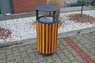 Kosz uliczny parkowy miejski z daszkiem 45l W223 - 7