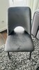 4 krzesła nowe welurowe szare - 3