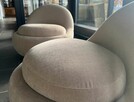 Fotele designerskie beżowe 2 sztuki - szer.84xgł.93xwys.74cm - 4