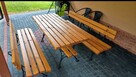 Meble ogrodowe 200 cm nogi żeliwne - 2