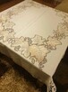 Żakardowy obrus ecru w kolorowe liście 100 x145 - 4