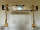 Stylowa lampa wisząca w klimacie loft/rustykalnym, belka dre - 3