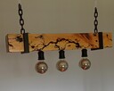 Lampy wiszącej w stylu loft / industrial, stylowa drewno+met - 4