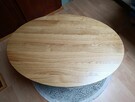 Unikalny stolik kawowy blat dębowy Handmade stalowe nogi - 6