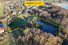 Działka budowlana ze stawem i wiatą w Rybnie. - 1