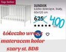 Ikea łóżeczko Sundvik szare, pościel, wanienka - 6