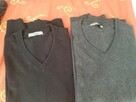 Sweter grafit + czarny w serek L Montego - 2 szt - 3