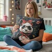 Poduszka Panda - Ręcznie Wykonana z Mikrofazy i Minky - 9