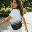 Nerka damska czarna z motywem psów – torebka handmade - 8