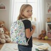Plecak Worek Bawełniany dla dzieci 35x45 - Kolorowe Ptaki i Kwiaty - 4
