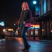Mini Torebka Box – Czarna z Motywem Czaszek i Kwiatów - 9