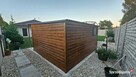 Schowek ogrodowy 4x4 drewnopodobny z wiatą 4x1 - 2