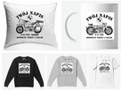 Grafiki motocykle do druku kubki, poduszki, odzież - 5