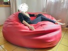 Duża czerwona pufa sofa Fatty 2 os.- Mega wygodna - Ekoskóra - 3