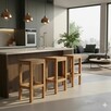 Hoker drewniany / krzesło barowe / stołek barowy – styl LOFT - 3
