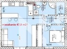 Bezczynszowe 1 piętro 47,60 m2 z balkonem - 2