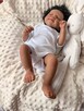 Reborn śpiący latynoska 48cm Nowy bobas lalka włosy rzęsy - 7