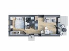 Dom modułowy 38 m² z tarasem | 1 sypialnia | 60 800 € | 10 l - 3