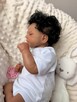 Reborn śpiący latynoska 48cm Nowy bobas lalka włosy rzęsy - 5