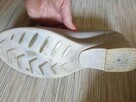 Ażurowe beżowe półbuty 40 na koturnie mokasyny - 3