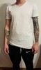 Biały t-shirt męski extra-long