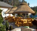 Parasol kryty trzciną, meble z bali do ogrodu, zajazdu, baru - 8