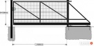 Brama przesuwna wypełniona panelem oc+kolor 4mx1,5m - 1