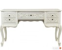 stylowe drewniane biurko z elementami rzeźbionymi - 1