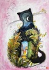 Akryl na płótnie, obraz "KOT JESIENNY" artystki A.Laube