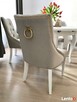 Krzesło z kołatka pikowane z pinezkami eleganckie modne nowe - 4
