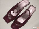 Skórzane buty Burgundowe 36,5 37 vintage - 5