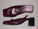 Skórzane buty Burgundowe 36,5 37 vintage - 2