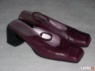 Skórzane buty Burgundowe 36,5 37 vintage - 4