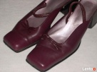 Skórzane buty Burgundowe 36,5 37 vintage - 6