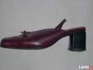 Skórzane buty Burgundowe 36,5 37 vintage - 3