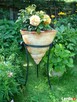 Donica ceramiczna mrozoodporna w stojaku 40X40 cm. - 2