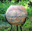 Donica ceramiczna mrozoodporna + stojak od kowala 75 cm. - 5