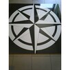 ROZETA PODŁOGOWA 120 x 120 cm czarno-biała CERAMSTIC POP ART - 2
