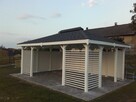 pergola tarasowa, wiata tarasowa, zadaszenie tarasu, balustra - 1