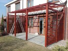 pergola tarasowa, wiata tarasowa, zadaszenie tarasu, balustra - 5