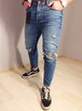 Spodnie jeansowe rurki z dziurami skinny ZARA rozmiar 42 - 1