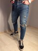 Spodnie jeansowe rurki z dziurami skinny ZARA rozmiar 42 - 2