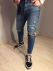 Spodnie jeansowe rurki z dziurami skinny ZARA rozmiar 42 - 3