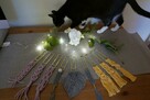 Makrama, lampion, ręcznie robiona, boho styl - 7